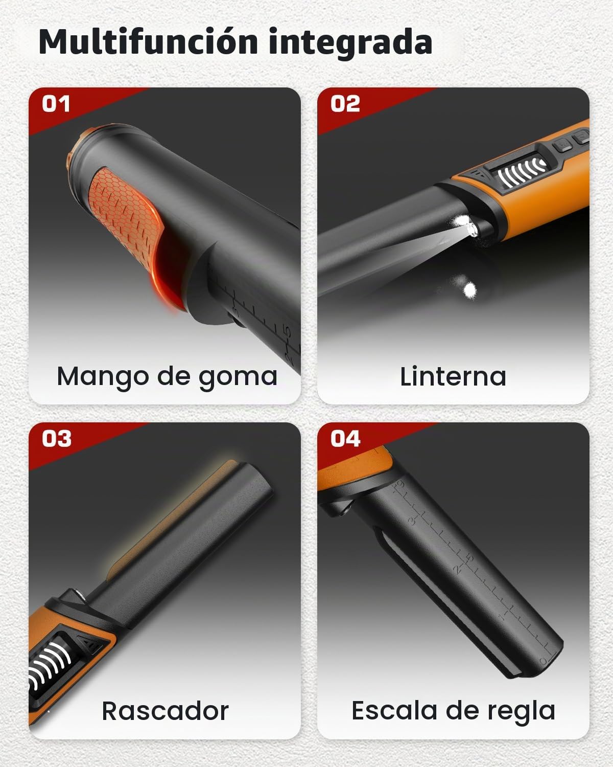 DR.ÖTEK Detector de metales Pinpointer IP68 totalmente impermeable submarino de mano puntero varita, pantalla LCD, detector de metales pequeño para adultos, alta precisión, 3 modos de alerta, para