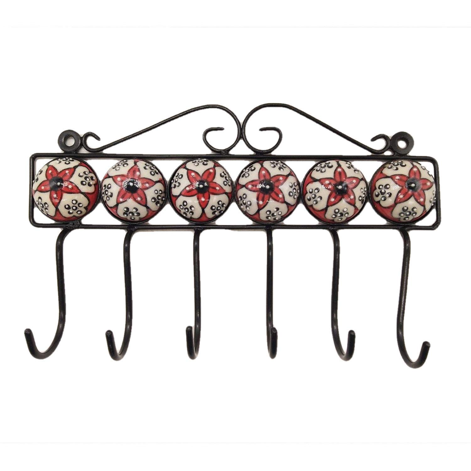 India Meets India Handicraft Wall Key Hook Coat Hanger Key Rack Organizer. Best Gifting Made by Awarded Indian Artisan