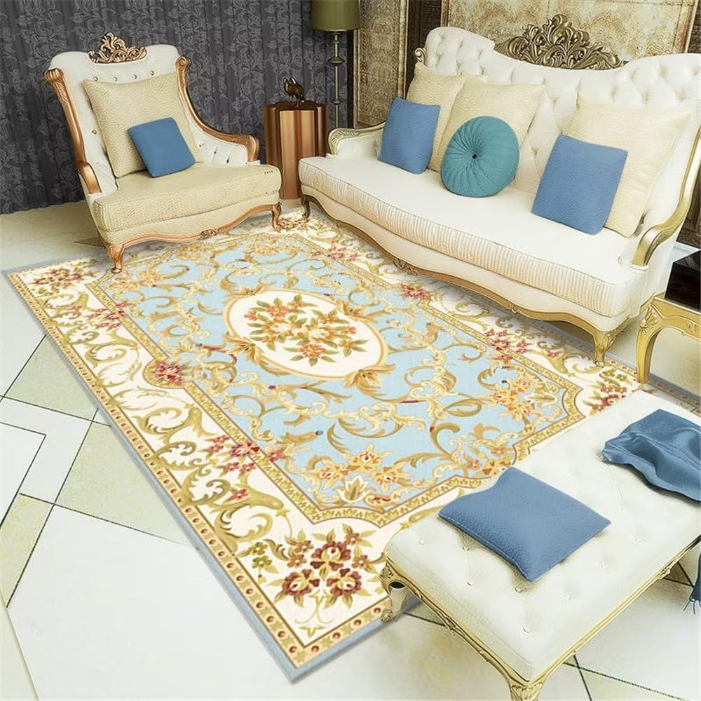 Tapis d'entrée durable et résistant au motif floral pour chambre fille