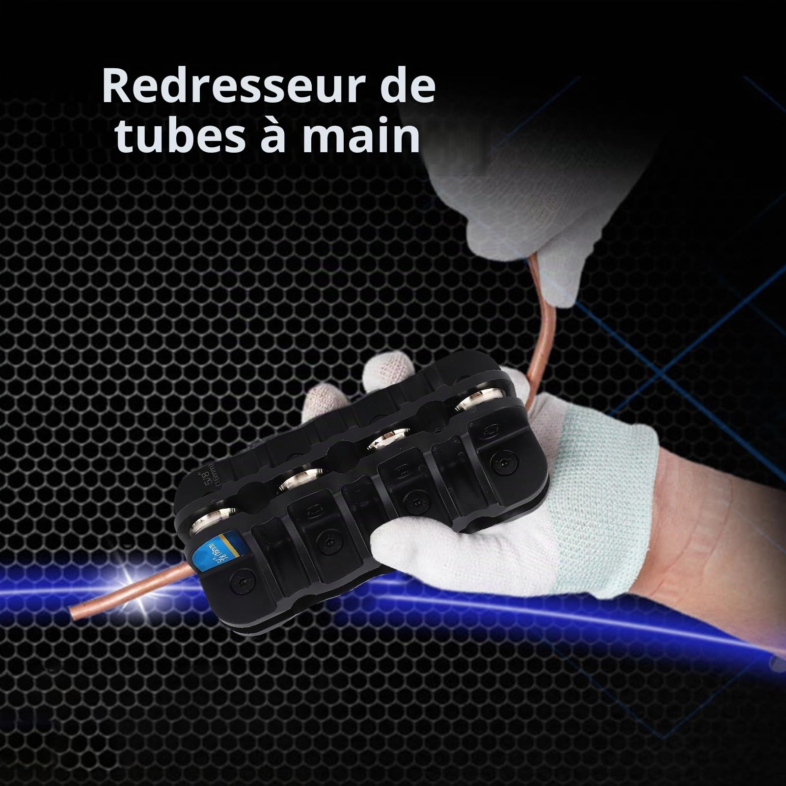 Redresseur de Tuyau Professionnel, 5/8 Pouces, Outil Portable pour Tuyaux en Acier, Acier Inoxydable, Cuivre et Aluminium, avec Excellente Adhérence