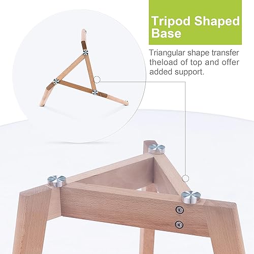 Miniatura 7 de Ivinta Juego de mesa de comedor pequeña para 2 mesa de comedor redonda de vidrio con dos sillas de tela tapizadas amarillas juego de mesa de comedor