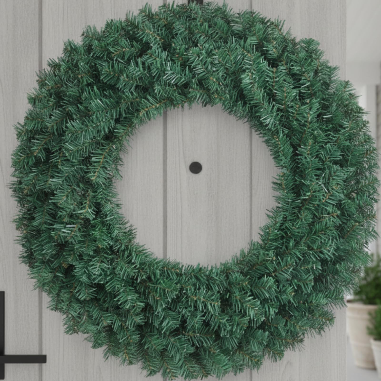 Corona Navideña Verde Decoración, 120 Cm, 500T, 3,6 Kg