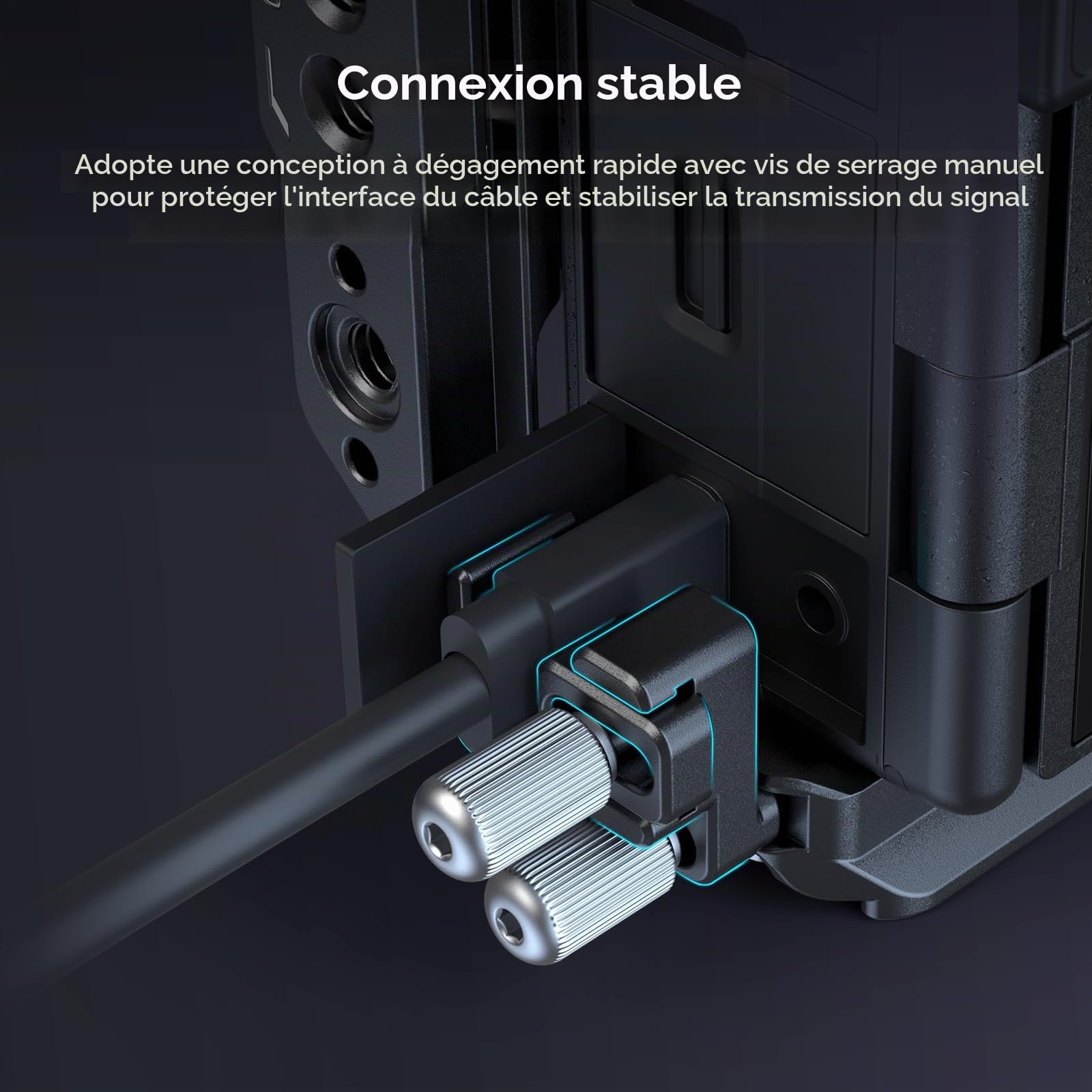 SMALLRIG Kit de Cage pour Sony A7C II/A7CR avec Serre-Câble pour HDMI, Accès Complet à la Création de Vlog, Cage Vidéo pour Sony A7C II/A7CR avec Hinge Arm, Plaque QR Intégrée pour Arca - 4422