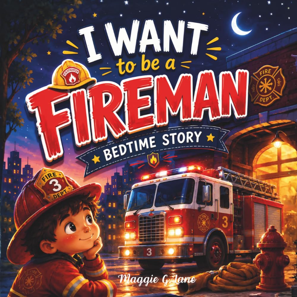 I Want to Be a Fireman Bedtime Story: A Heartwarming Bedtime Story About Kindness, Bravery, Responsibility, and Helping Others for Kids Ages 3–8