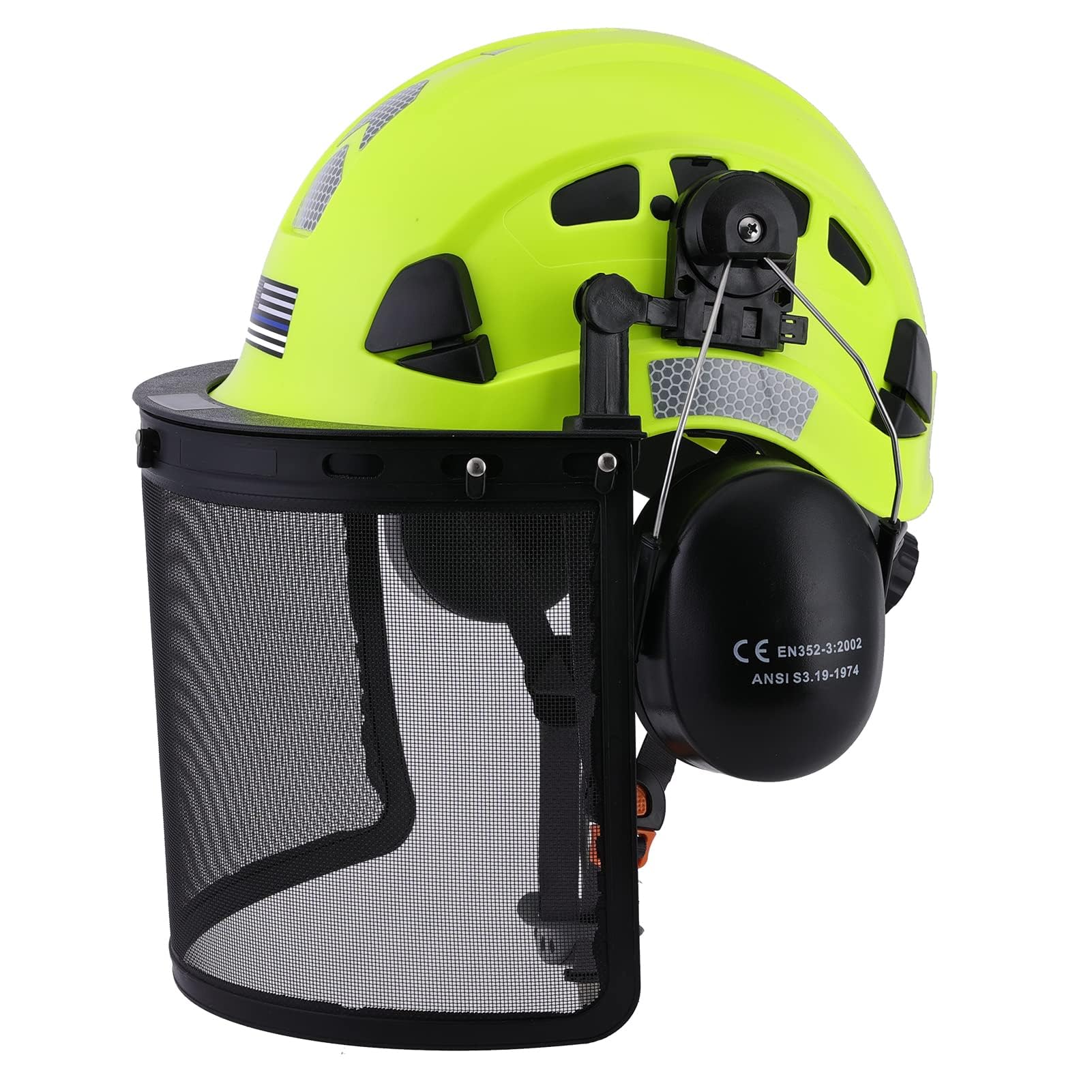 LOHASTAR Forestry Helmet with Face Shield and Ear Muffs Safety Helmet Chainsaw Garden Tree Cutting Logging Work Arborist Hard Hat