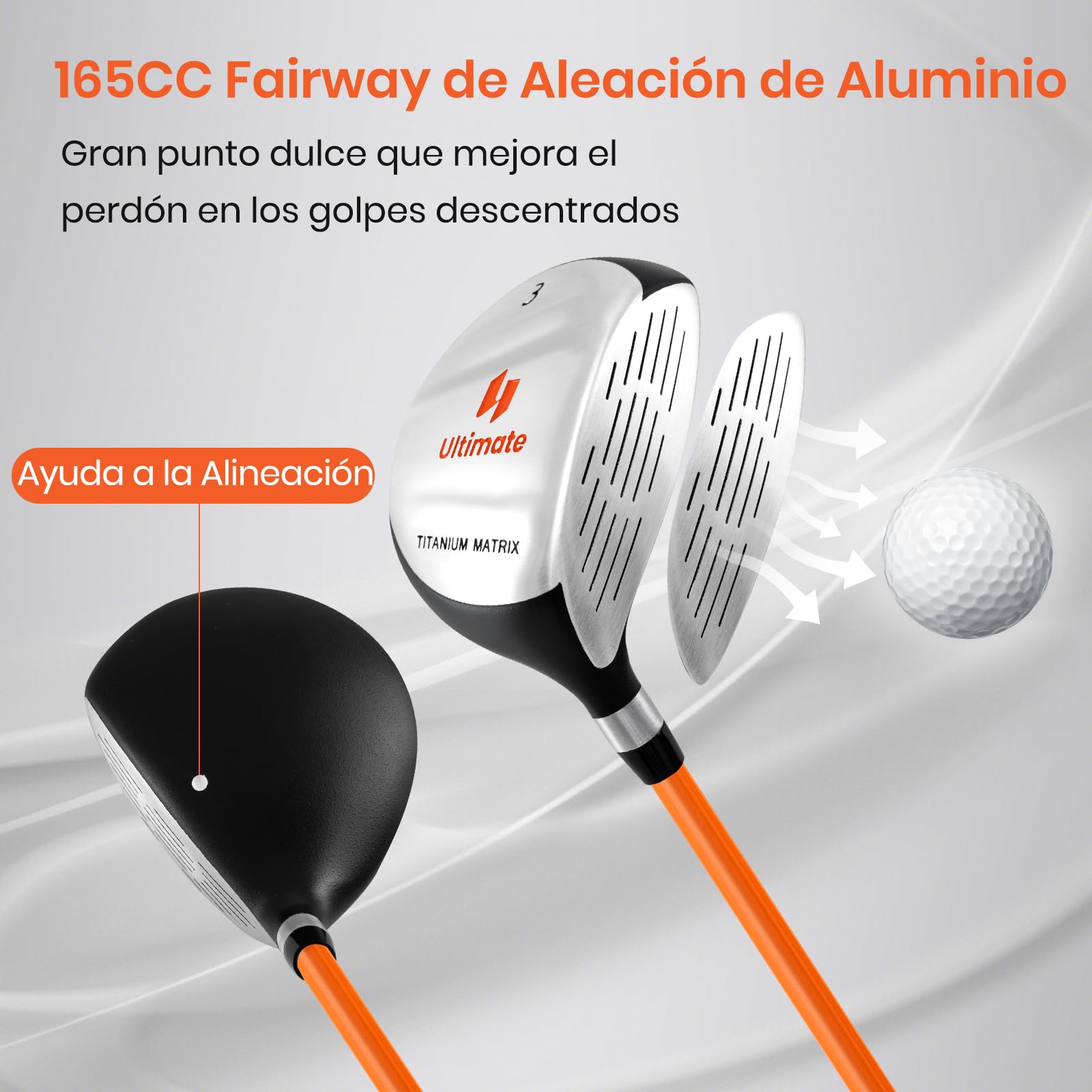 GYMAX Juego Completo de Palos de Golf, con Madera de Fairway #3, Hierros #7 y #9, Putter, Bolsa de Golf Portátil con Soporte y Funda Protectora de Lluvia