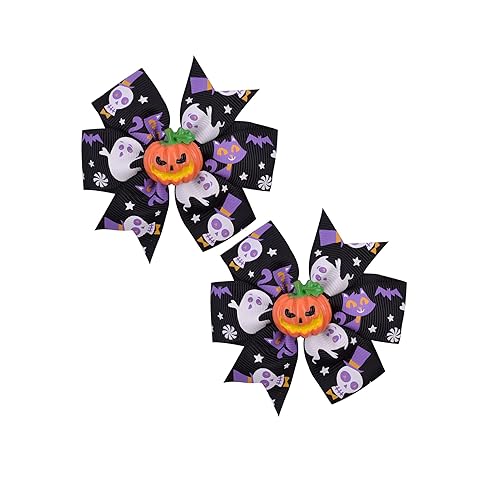 Pinzas para el cabello de Halloween, pasadores de arco de calabaza, fantasma, horquillas para niñas y niños, accesorios para el cabello para fiesta