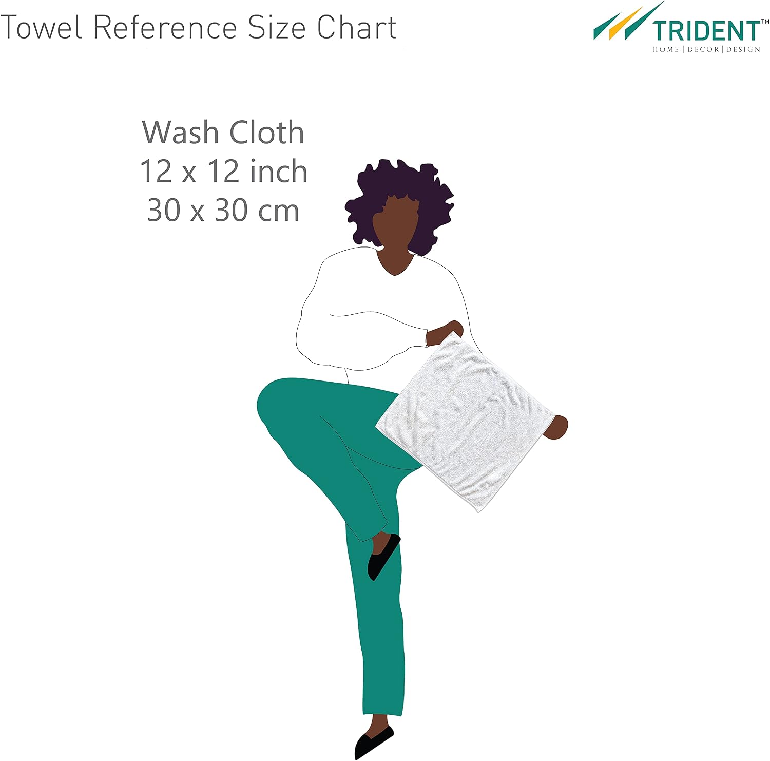 TRIDENT Soft and Plush, 100% Cotton, Highly Absorbent, Bathroom Towels, Super Soft, 6 Piece Wash Towel Set for College Dorm, 500 GSM, Sand