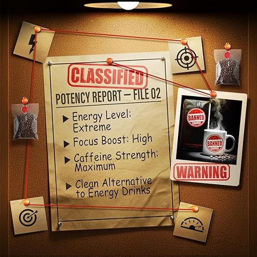 Miniatura 2 de Banned Coffee  El café más fuerte del mundo  Contenido de cafeína súper fuerte  Nuestro mejor café sabor tostado oscuro medio