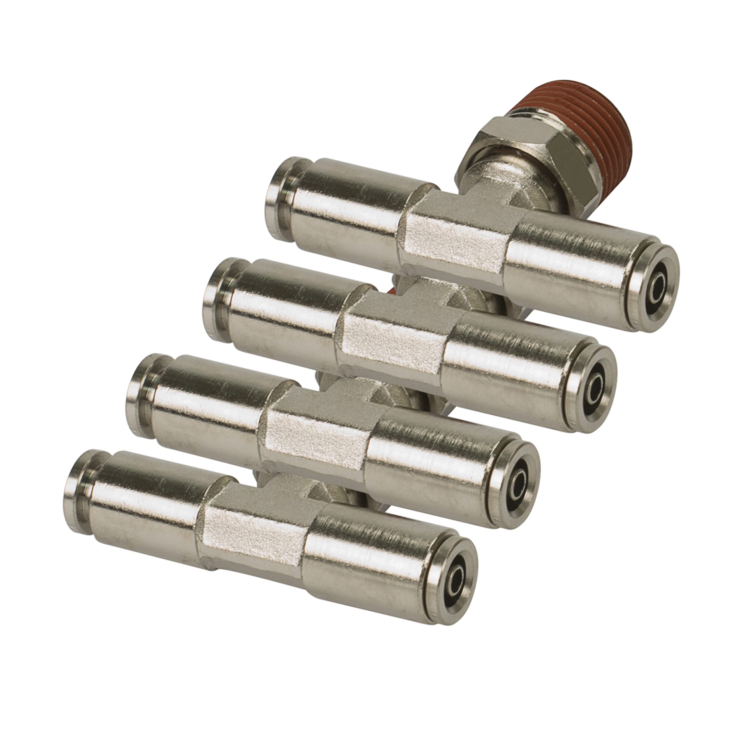 Raccord en T pivotant VIAIR 11424 en laiton robuste 3/8 NPT pour circuit d'air comprimé