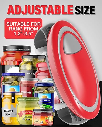 Miniatura 10 de Abrebotellas eléctrico para manos débiles, abridor automático de tarros para personas mayores con artritis, abridor de botellas de un solo toque