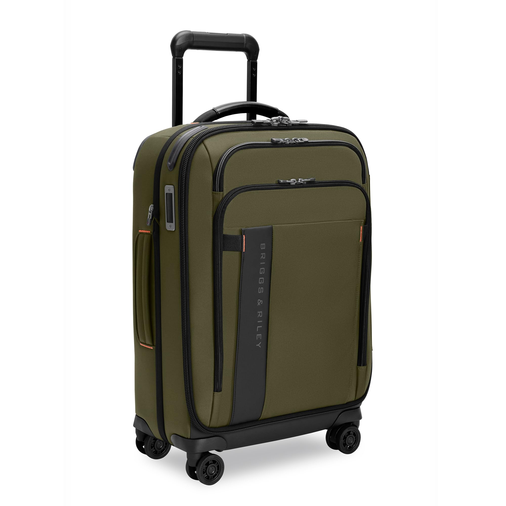 Briggs & Riley Essential 56cm Carry On Expandable Spinner - Luggage for Travel, Suitcases with Wheels, Softside Rolling Bag for Men & Women - ZDX Collection, Hunter