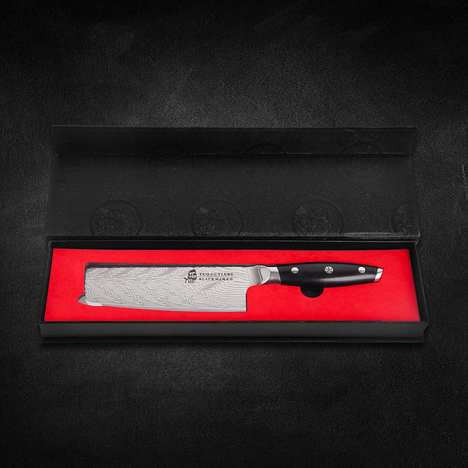 TUO Nakiri Knife - Vegetable Cleaver Knife 6.5-inch High Carbon Stainless Steel - Japanese Kitchen Knives with G10 Full Tang Handle - Black Hawk-S Knives Including Gift Box : Sports & Outdoors