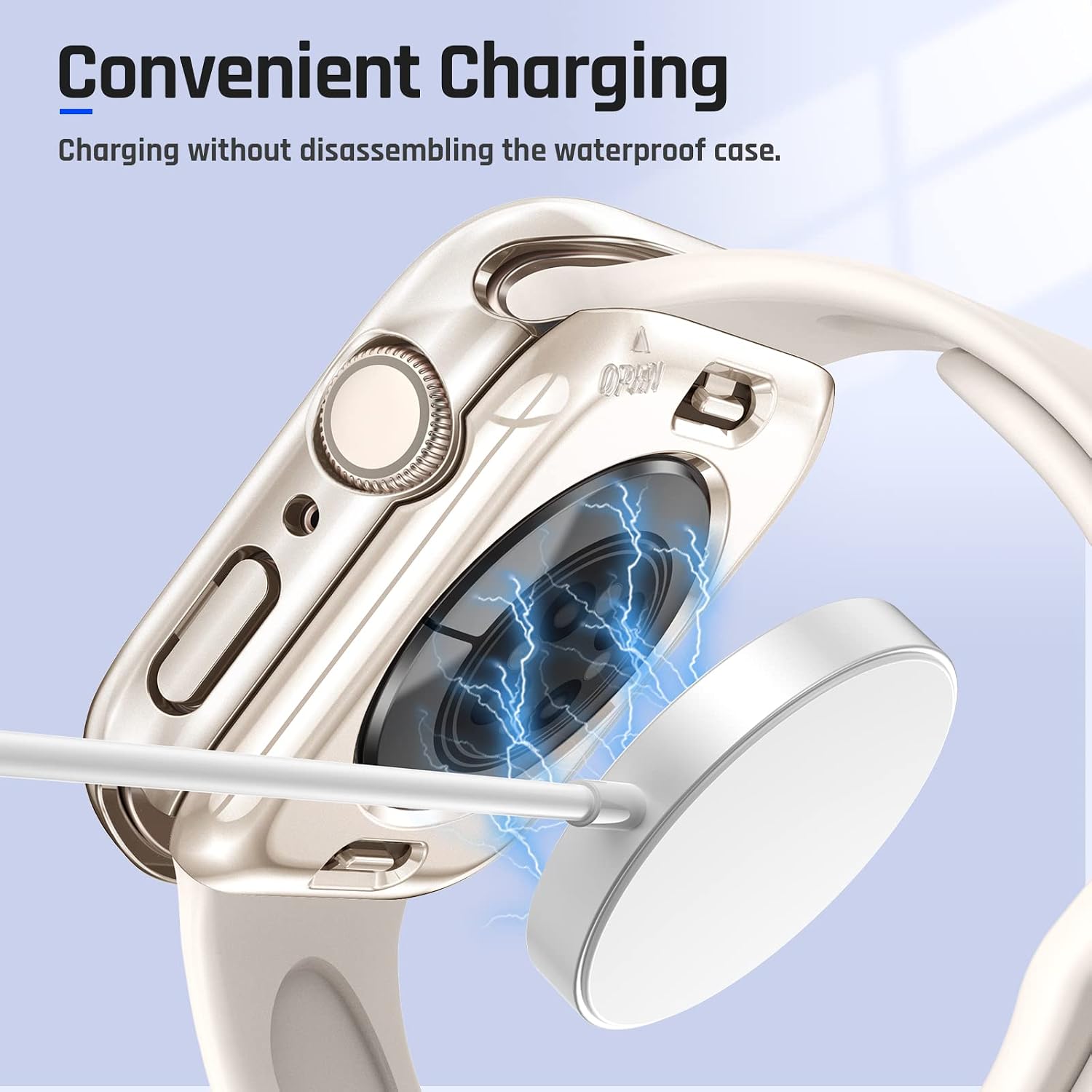 Goton 2 in 1 Waterproof Case Compatible for Apple Watch Series 11/10 Screen Protector 46mm, 360 Protective Glass Face Cover Hard PC Bumper + Back Frame for iWatch Accessories 46 mm