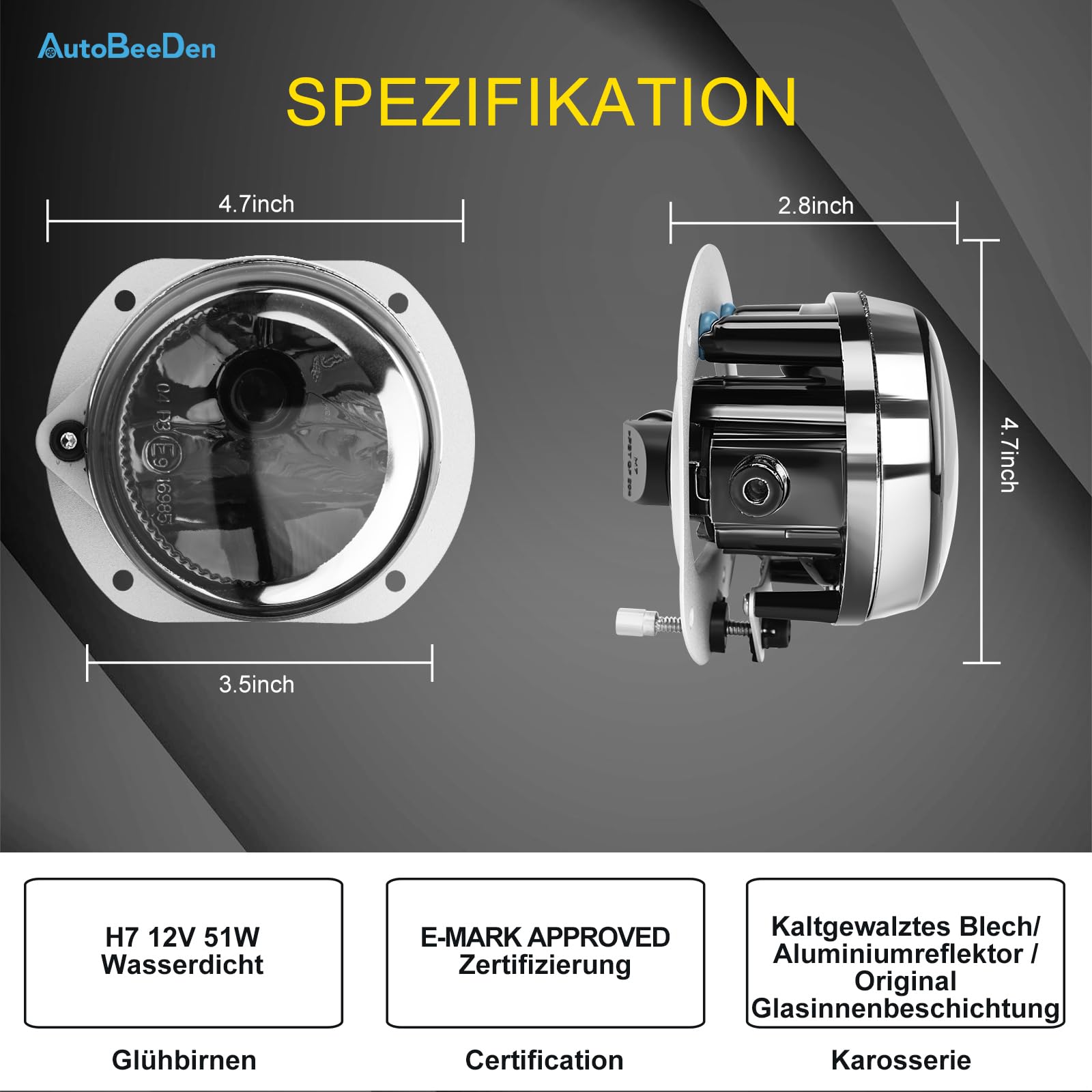 Reflektor przeciwmgielny do Mercedes Benz MB W164 W251 V251 R230 C209 C216 A209 S204 W204 W211, (klasa C CLK E M R S SL), 2002-2014, tylko do pakietu AMG zderzak (czarny)