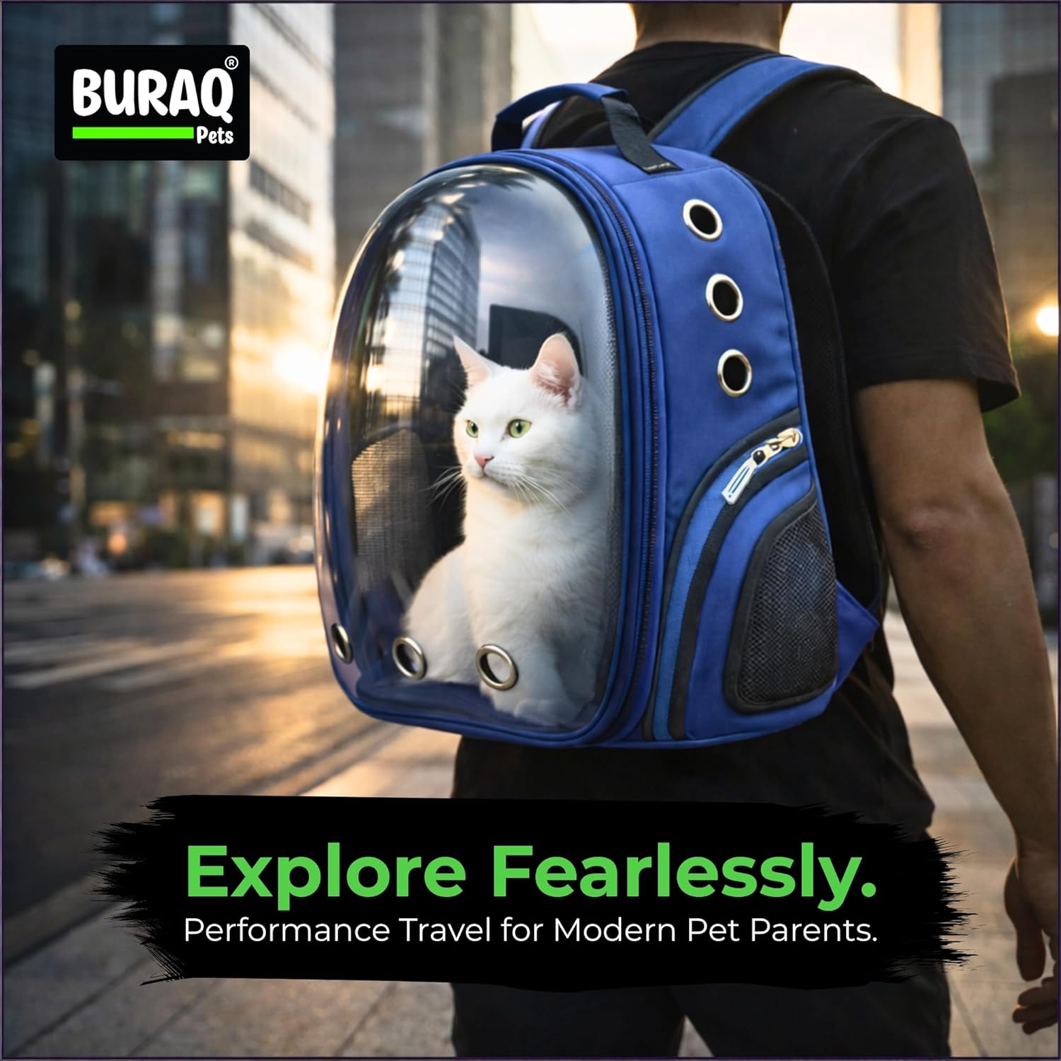 Back Expandable Astronaut Space Bubble Window Capsule Breathable Transparent Backpack Carrier for Cats | Small Puppy | Birds | Rabbits | Pets (Black, Astronaut Expandable Backpack)