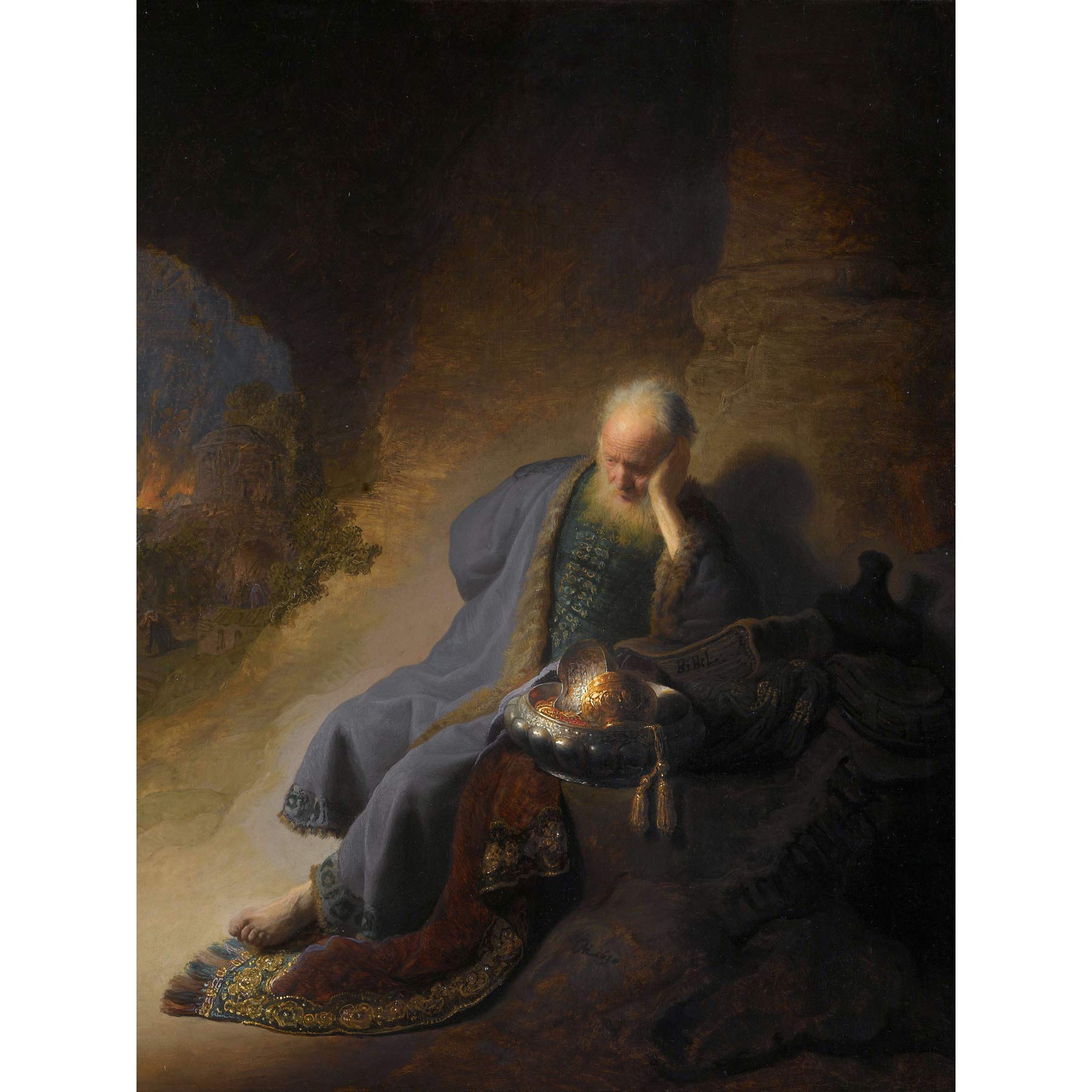 Artery8 Jeremiah Lamenting The Destruction Of Jerusalem Premium Wall Art Canvas Print 18X24 Inch