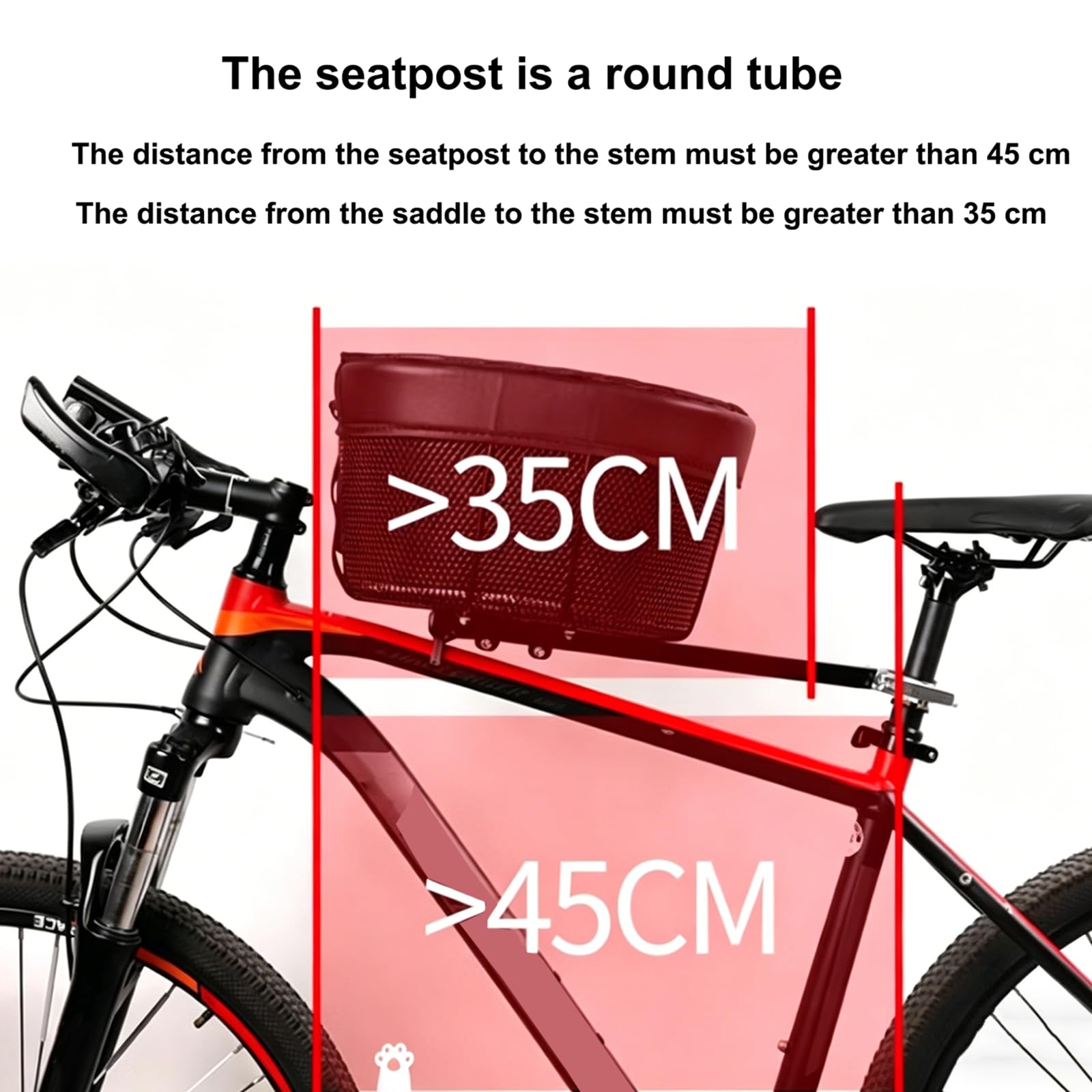 Fahrrad-Hundesitz, Vorne Am Fahrrad Montierter Hundekorb Mit Weicher Auskleidung + Sicherheitsleine, Tragkraft 7,5kg, Für Kleine Katzen, Hunde, Abnehmbare Haltestange – Einfache Montage