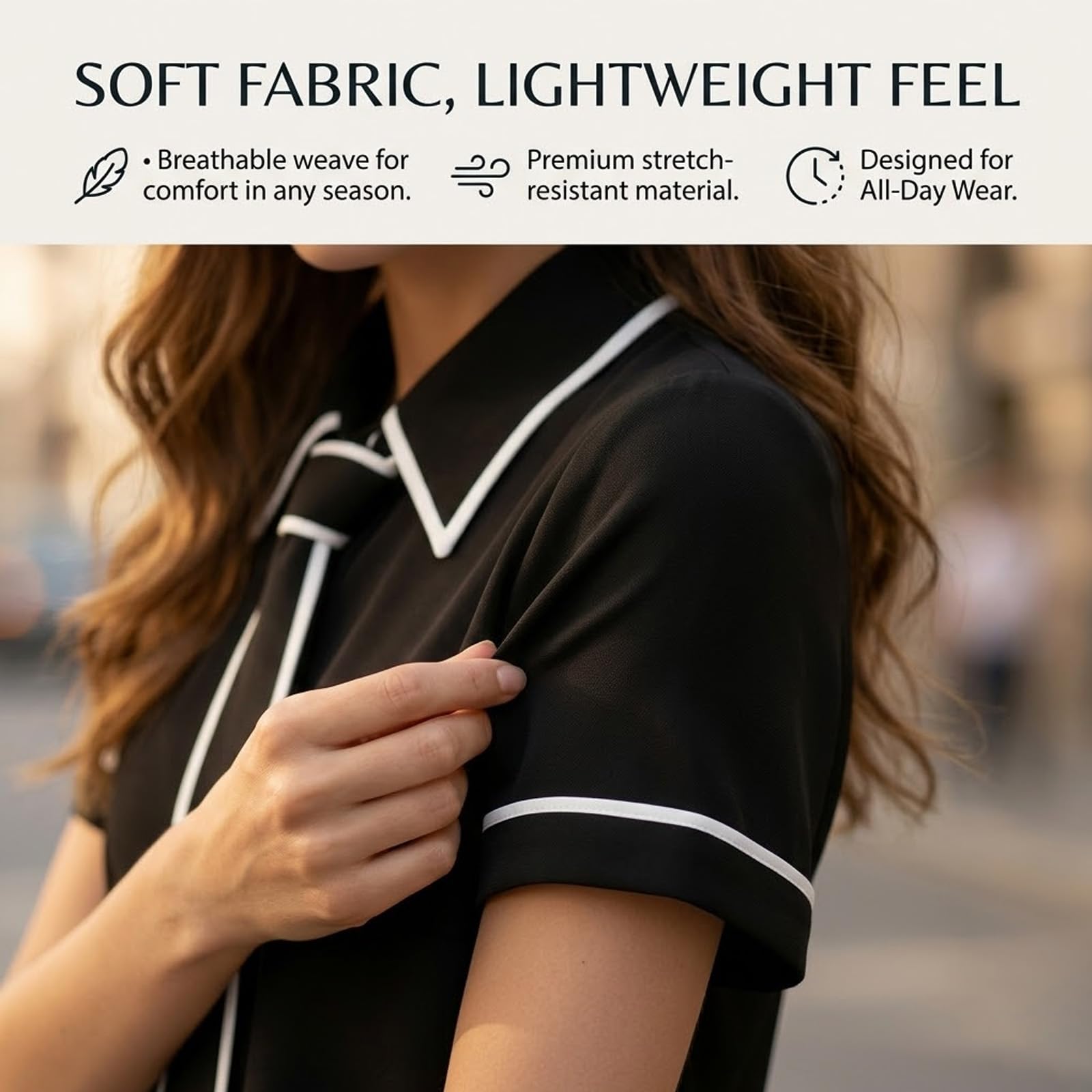 Blusa de satén de manga corta con botones para mujer, elegante, delgada, para negocios, trabajo, oficina, informal, con lazo en el cuello