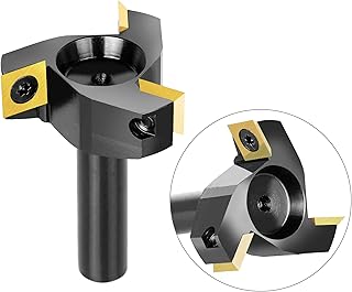 SpeTool CNC Spoilboard Surfacing Router Bit 1/2 Shank 2 Inch Cutting Diameter, Slab Flatting Router Bit Carbide Insert Planing Bit Wood Bottom Cleaning