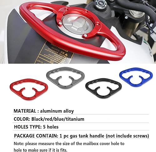 Miniatura 4 de HAONEL Manija del tanque de combustible de la motocicleta trasera del pasajero de la motocicleta reemplazo de aluminio para Yamaha R6 R1 MT09 MT07