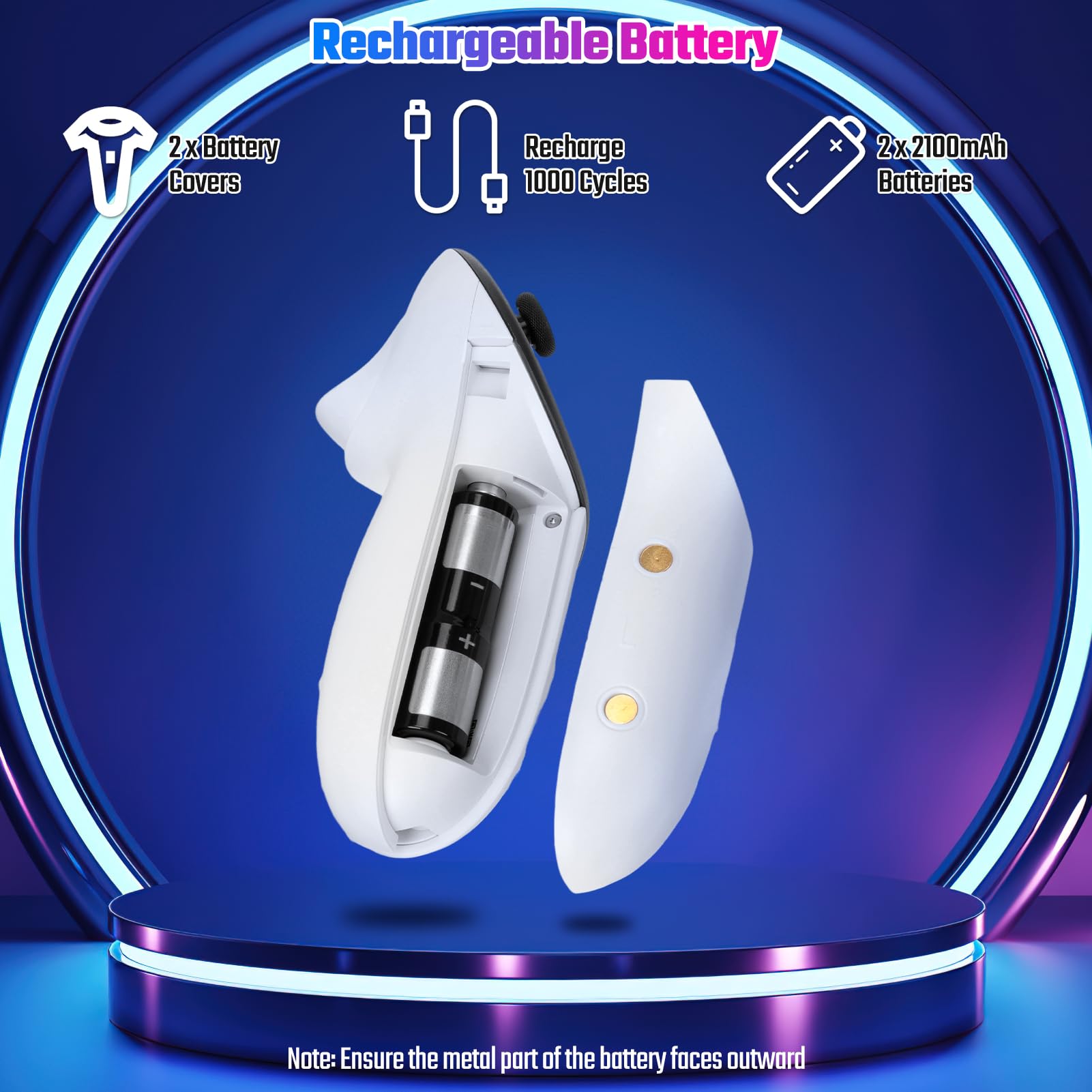 Base de carga para Meta Quest 2 3 3S estación de carga magnética para auriculares y controladores de realidad virtual Oculus Quest 2/3/3S, soporte de accesorios con RGB y 2 baterías recargables de