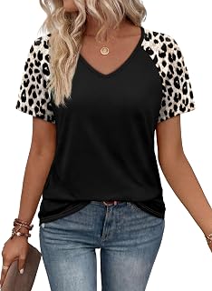 Summer Tops Short Sleeve Boho Shirts Raglan Spring Outfits Fashion Clothing Resort Wear for Women 2026