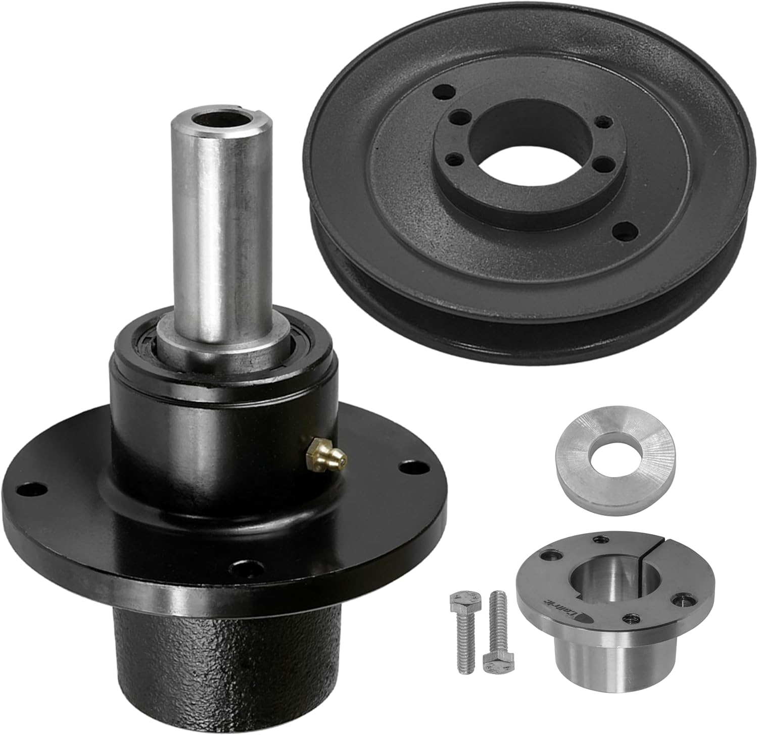 Caltric 41001 41007 41008 461663 46631 48127 482744 48924MA 760136 48168-01 48378-02 48926 48" 52" 61" 72" Deck Spindle & Pulley Compatible with Scag MAG-61 72 SM-52 61 SCR48-25CH 27KA SCR52-25CH