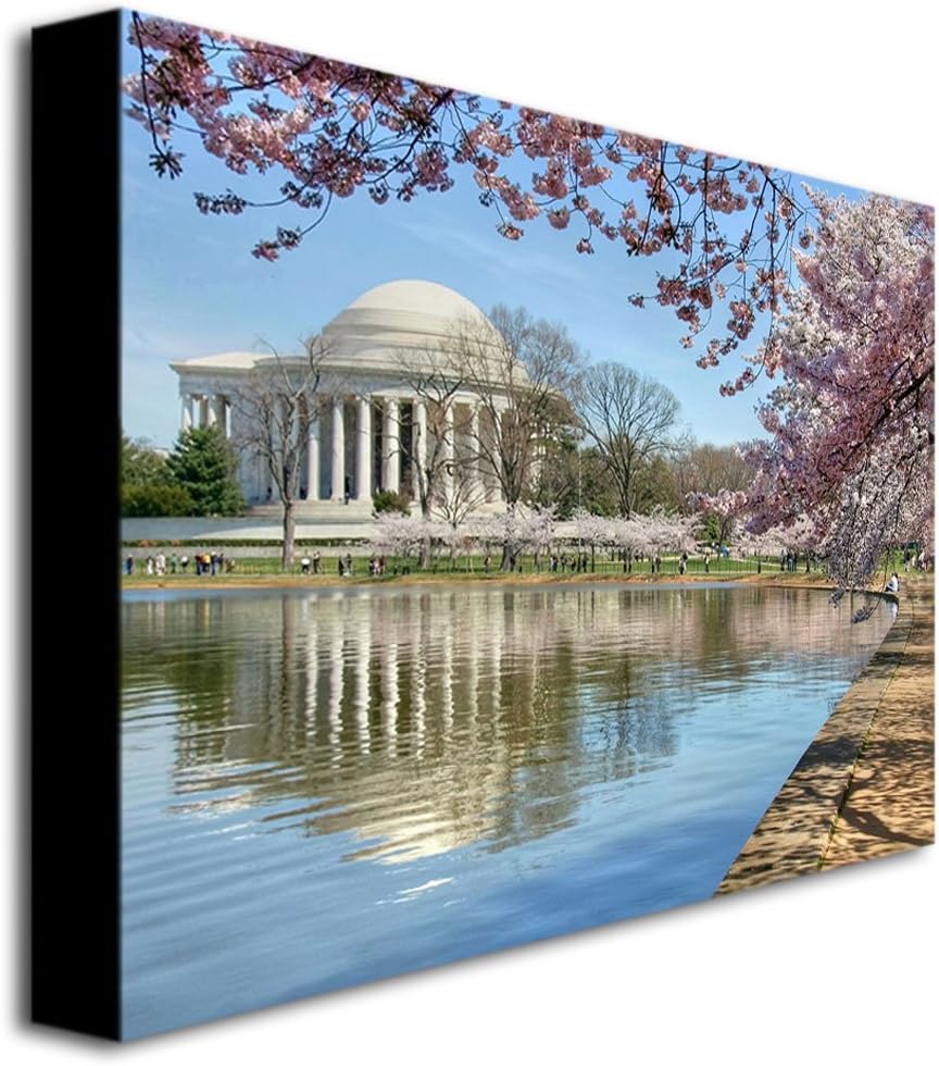 Trademark Fine Art CATeyes Jefferson Memorial Canvas Art, 26 by 32-Inch