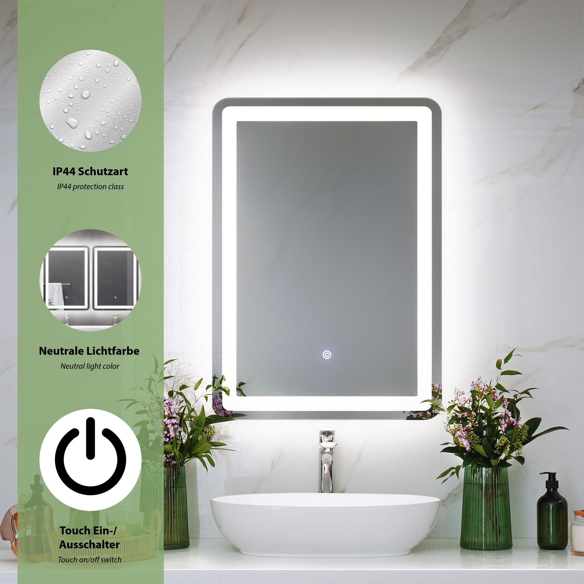 ledscom.de 2 lustra LED BALI z oświetleniem, 50 cm x 70 cm, 1695 lm, biały