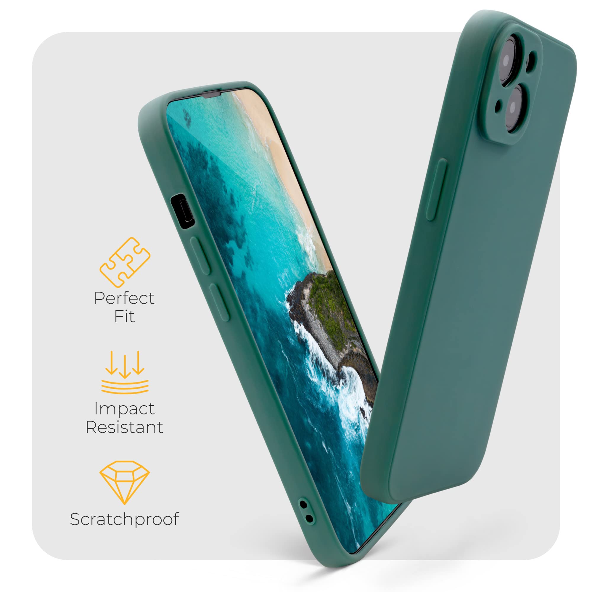 Moozy Minimalist Series, Cover in Silicone per iPhone 12, iPhone