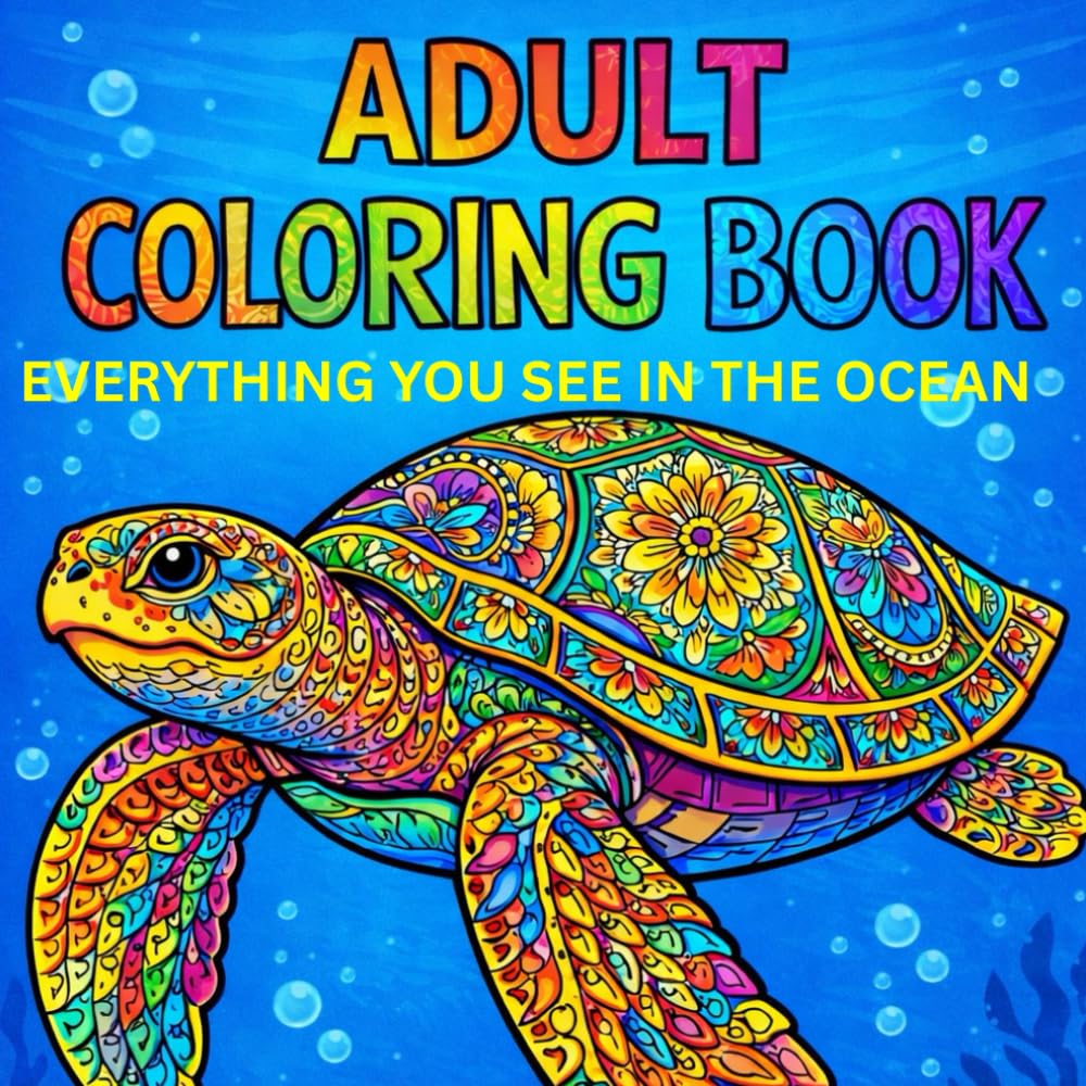 Ocean Wildlife Adult Coloring Book for Balanced Thoughts: Relaxation Coloring Pages Inspired by Ocean Life and Serenity