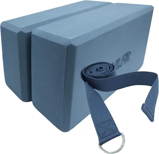 Juego de 2 Bloques y Correa de Yoga VLFit - Accesorios Pilates y Ejercicios