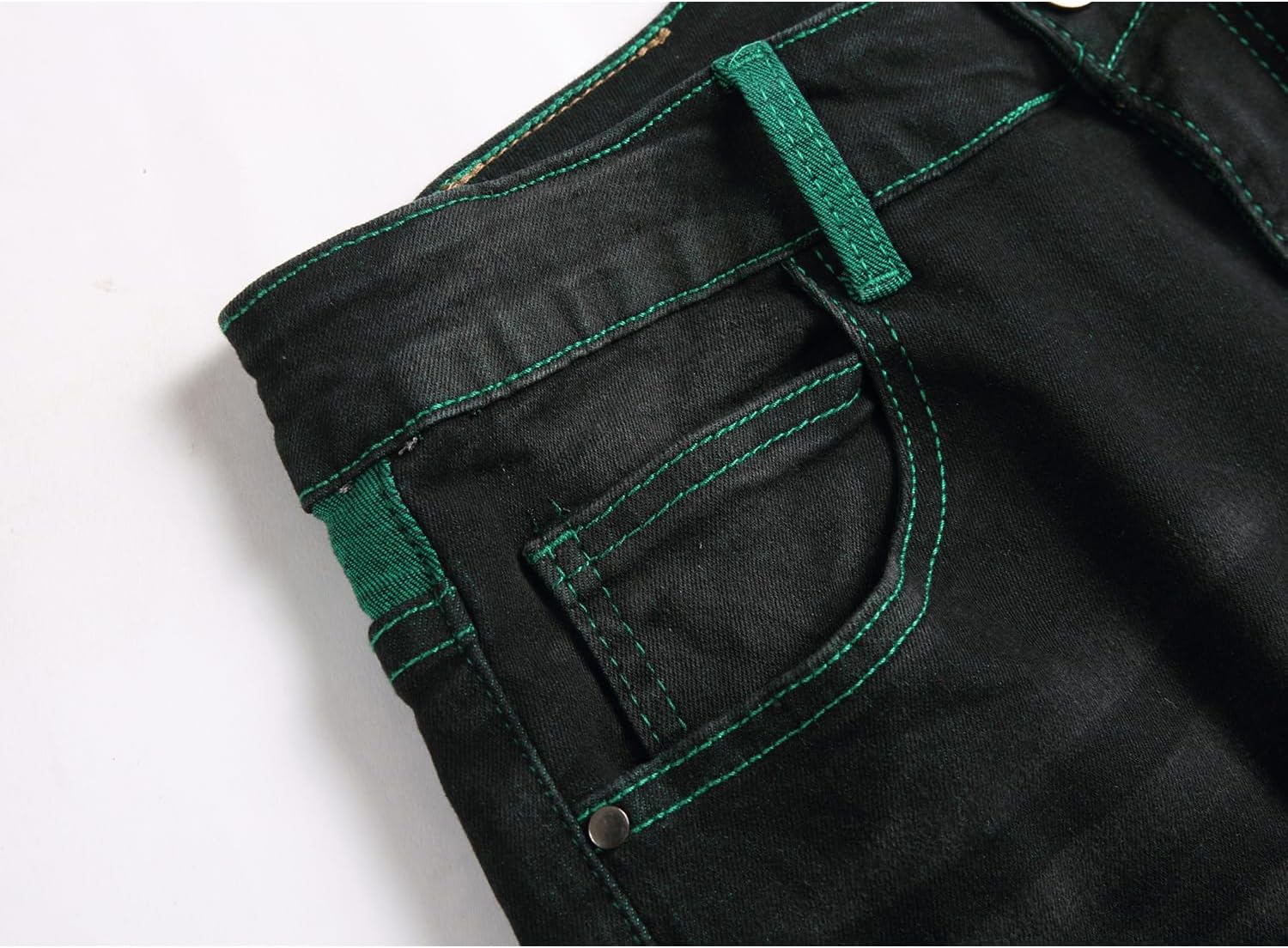 Jeans for Men Stretch Slim Fit Denim Comfort Flex Waist Colored Pants Strechy Regular Fit Tapered Leg - Image 4