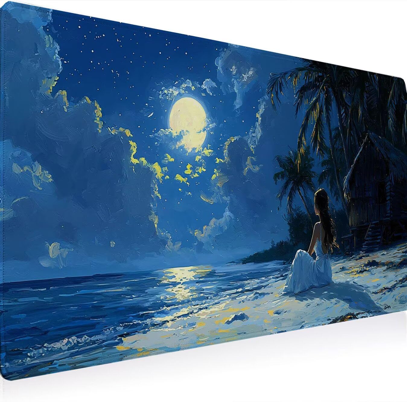 Podkładka pod mysz, podkładka pod mysz XXL 1200 x 600 mm podkładka pod mysz dla graczy, wodoodporna gumowa podstawa, duża, podkładka pod mysz do gier szyte krawędzie wodoodporna antypoślizgowa, domowa