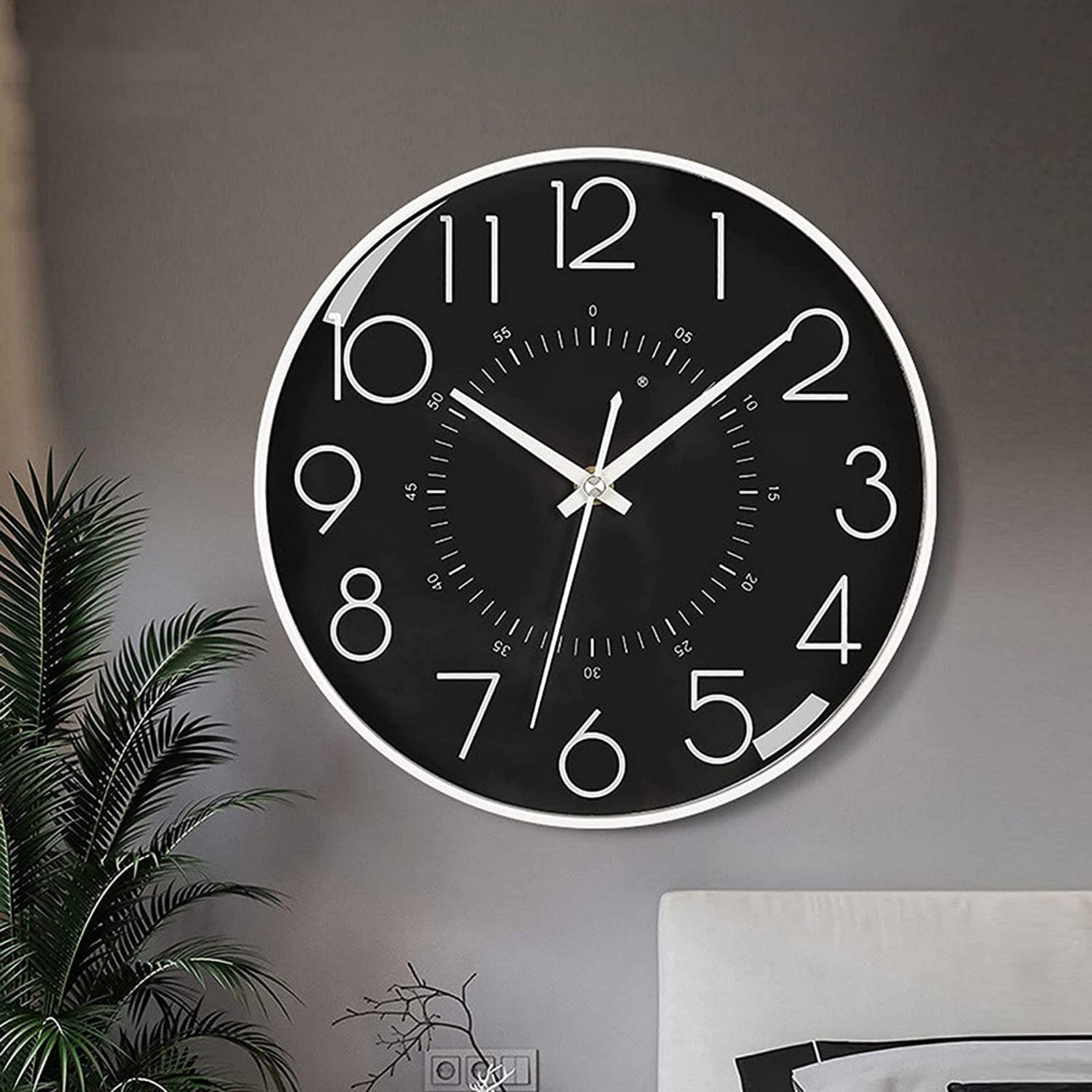 Horloge murale moderne de 13 pouces quartz silencieuse à piles