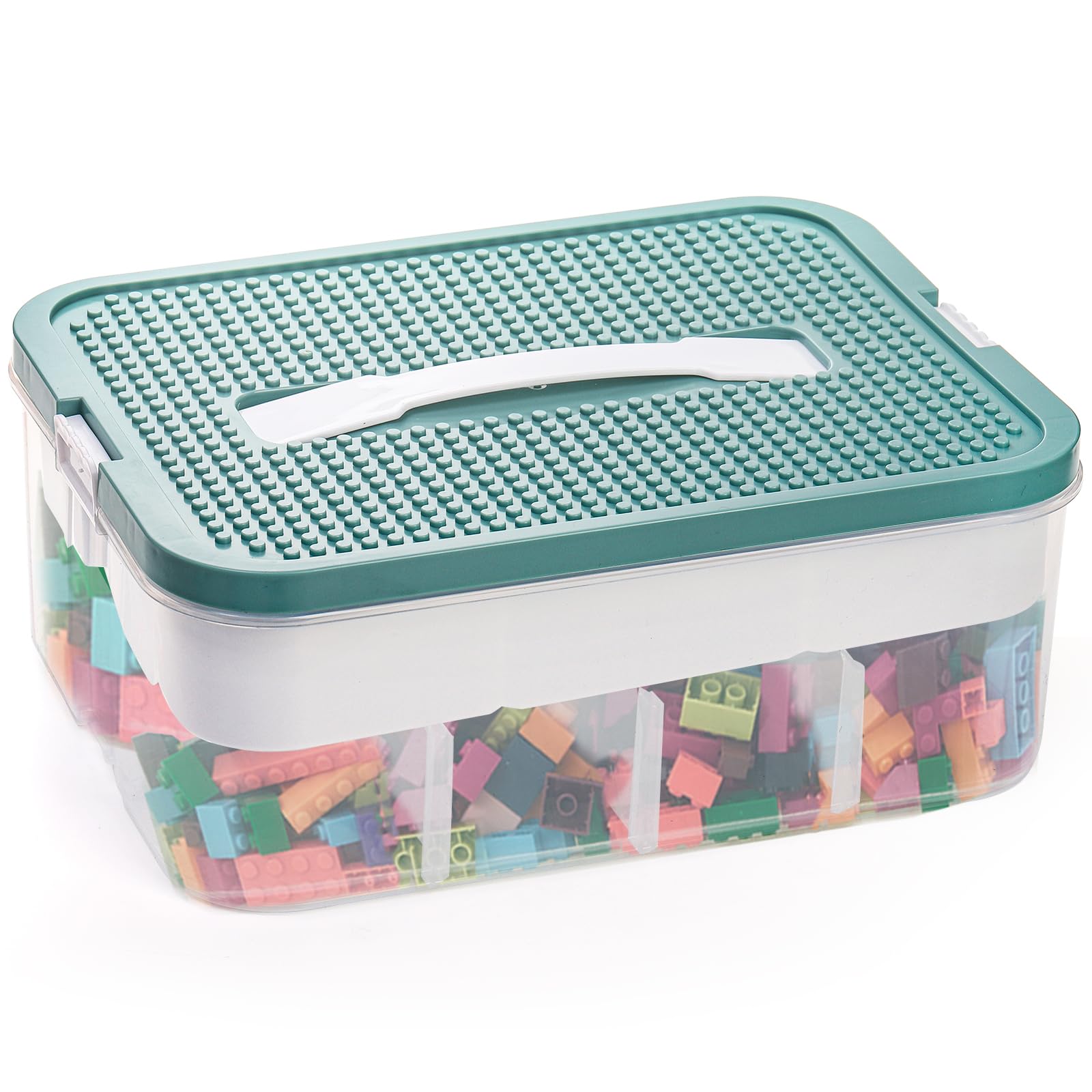 Stackable Toy Box With Lid Stackable LEGO Storage Box With Building ...