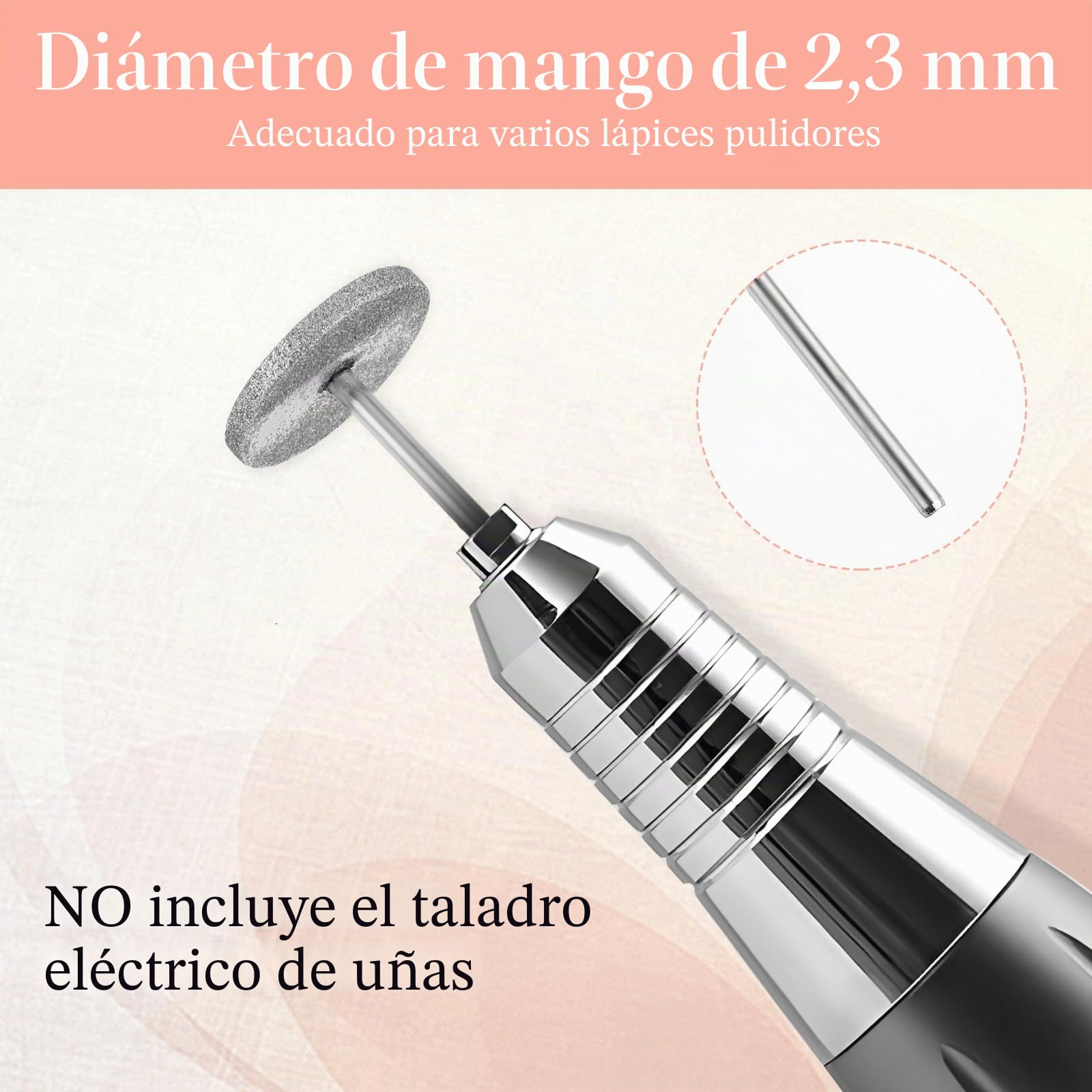 Andibro 2 brocas de disco de lijado para uñas, lima eléctrica para pies, discos removedores de piel dura, almohadillas de carburo de esmeril, almohadillas para quitar callos de pedicura, papel de lija