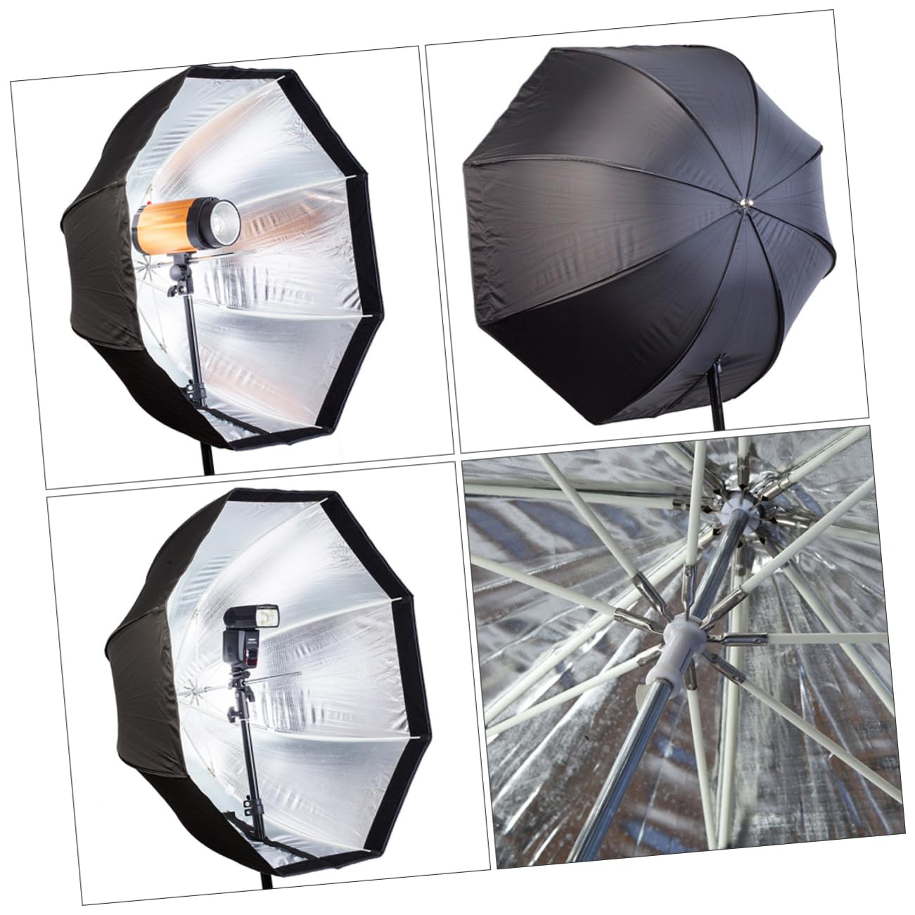 SHINEOFI Ombrello Softbox Ottagonale Professionale per Fotografia Diffusore e Resistente per e Matrimoni All Compatibile con Luci Video e Flash Esterni