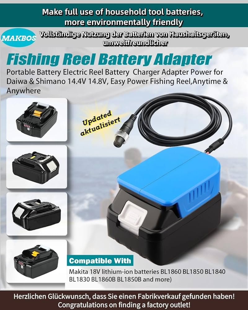 【専用】マキタ18V&14.4Vバッテリーの電動リール用アダプタ　2個セット 713Te6BUJmL._AC_UF894,