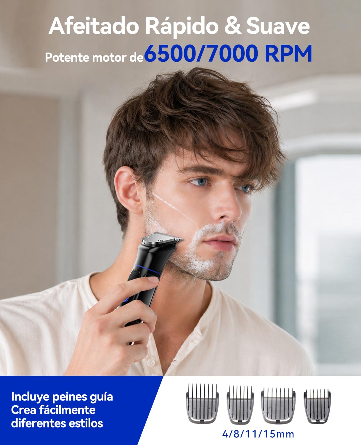 kensen Afeitadora Corporal Masculina 6 en 1, Cabezal Magnético