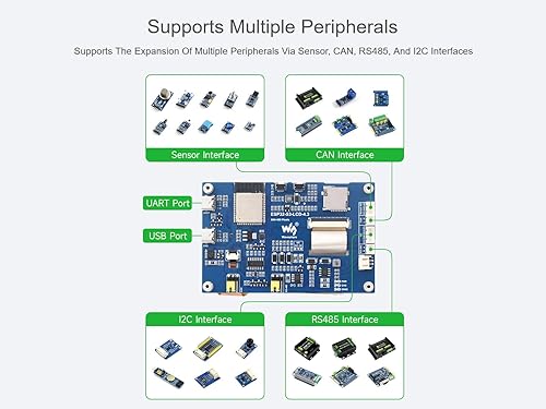 Miniatura 3 de waveshare Pantalla táctil capacitiva de 4.3 pulgadas basada en placa de desarrollo de microcontrolador ESP32-S3 con WiFi de 2.4 GHz y soporte BLE 5,