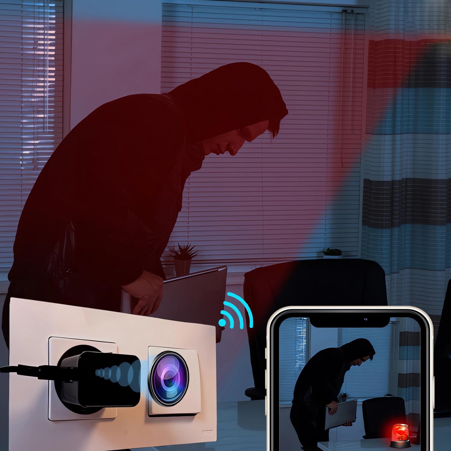 SHMIZZ Telecamera Spia WiFi 1080P, HD Mini Cámara Vigilancia Espía Oculta en Cargador USB con Detección de Movimiento