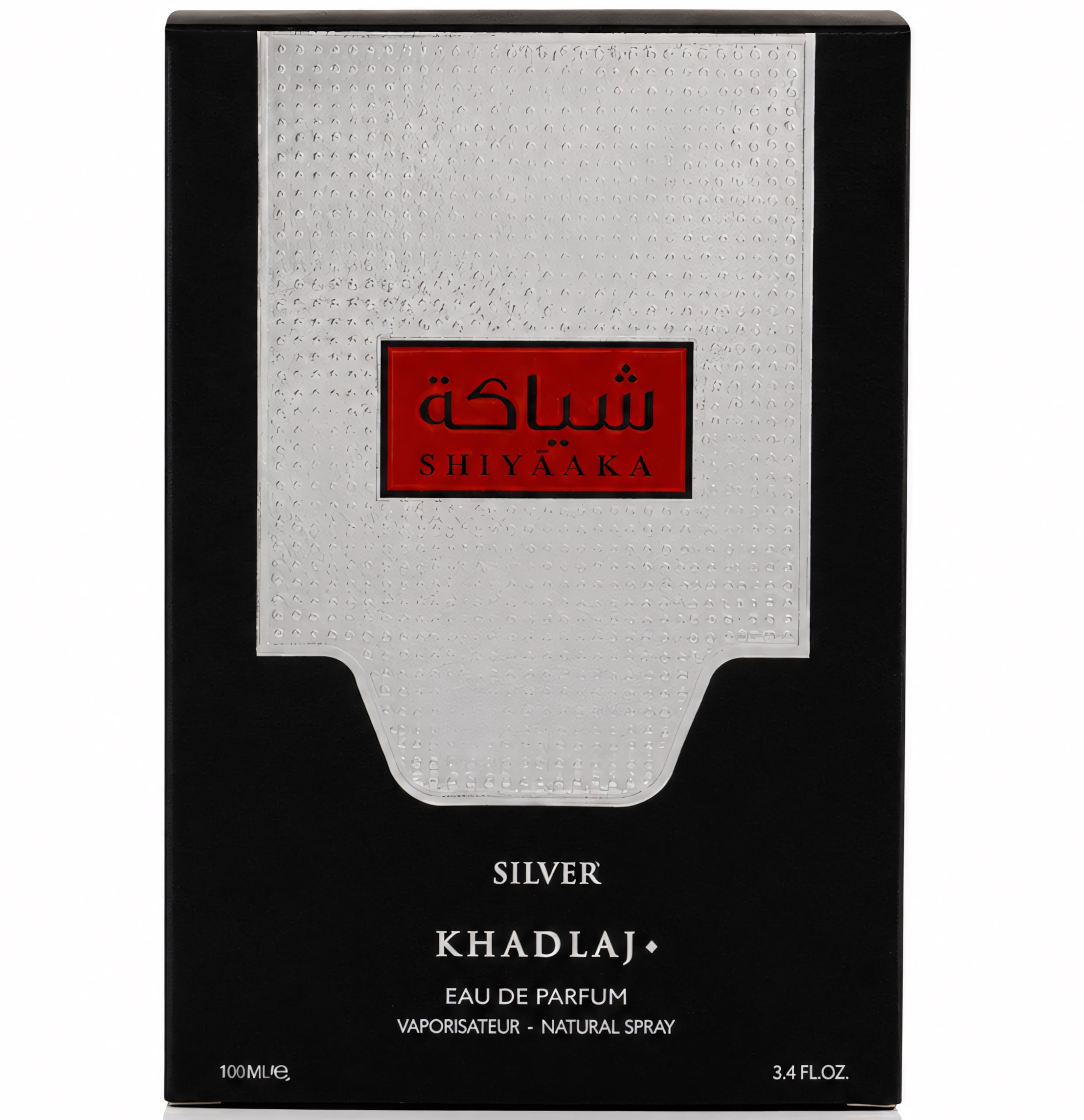 Khadlaj Shiyaaka Silver Eau de Parfum Spray para homens, 100 ml