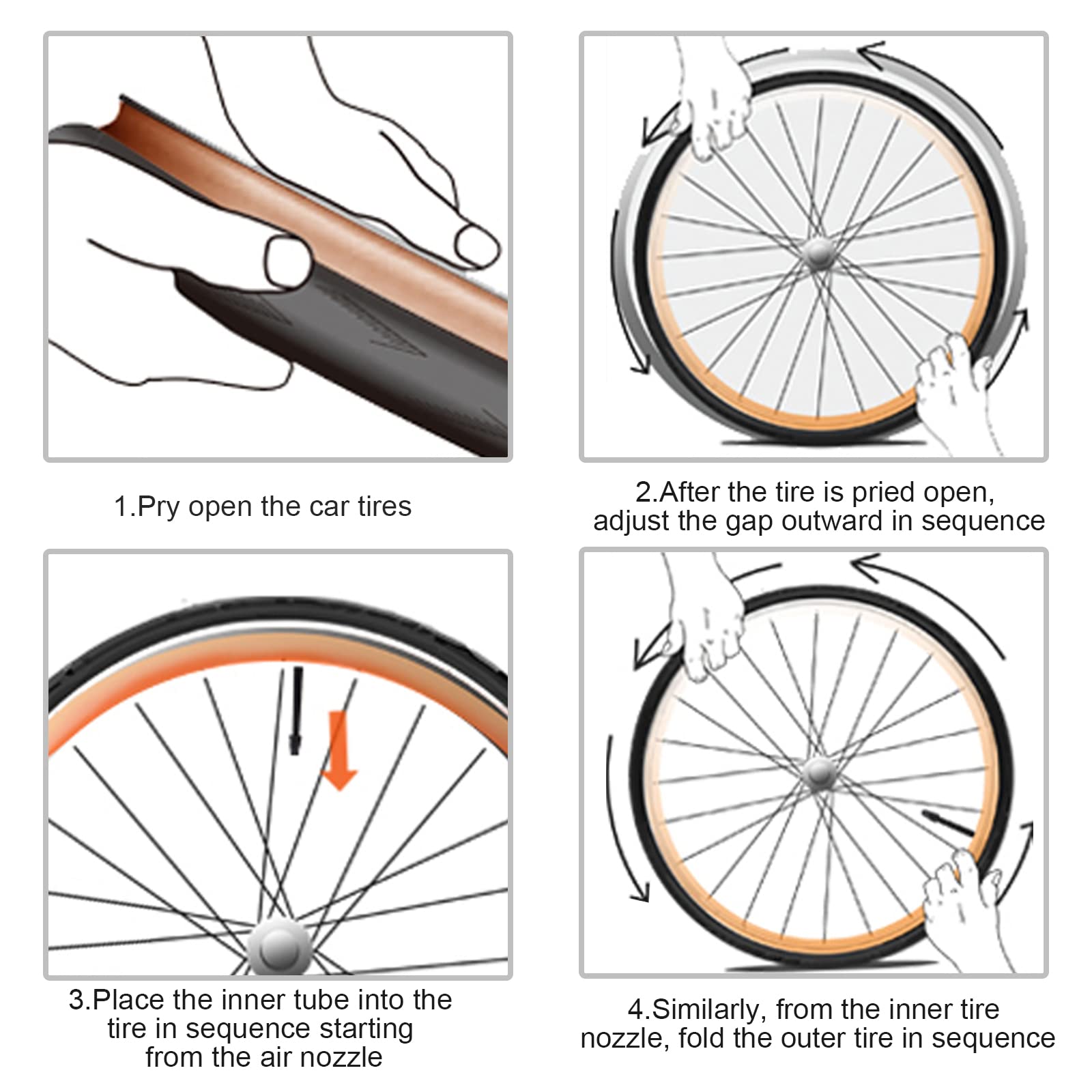 MAKELEN 2 Pcs 700x23C/25C Bike Tubes, 48mm FV Presta Valve, 700C Bike Tire Tube for Road Bike