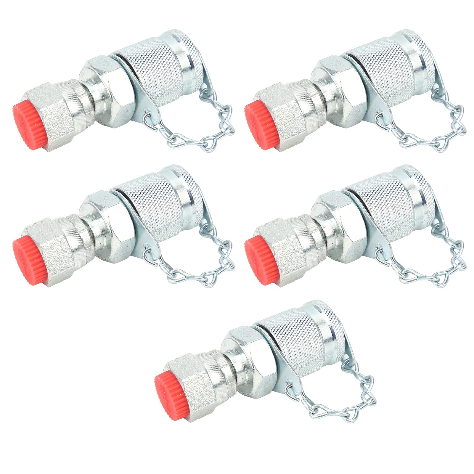 Seemann-Testkit, PTPPT 5-teiliger Hydraulik-Testadapter Hydraulikdruck-Testkit Adapter Gewindedruckmessprüfer Anschlüsse