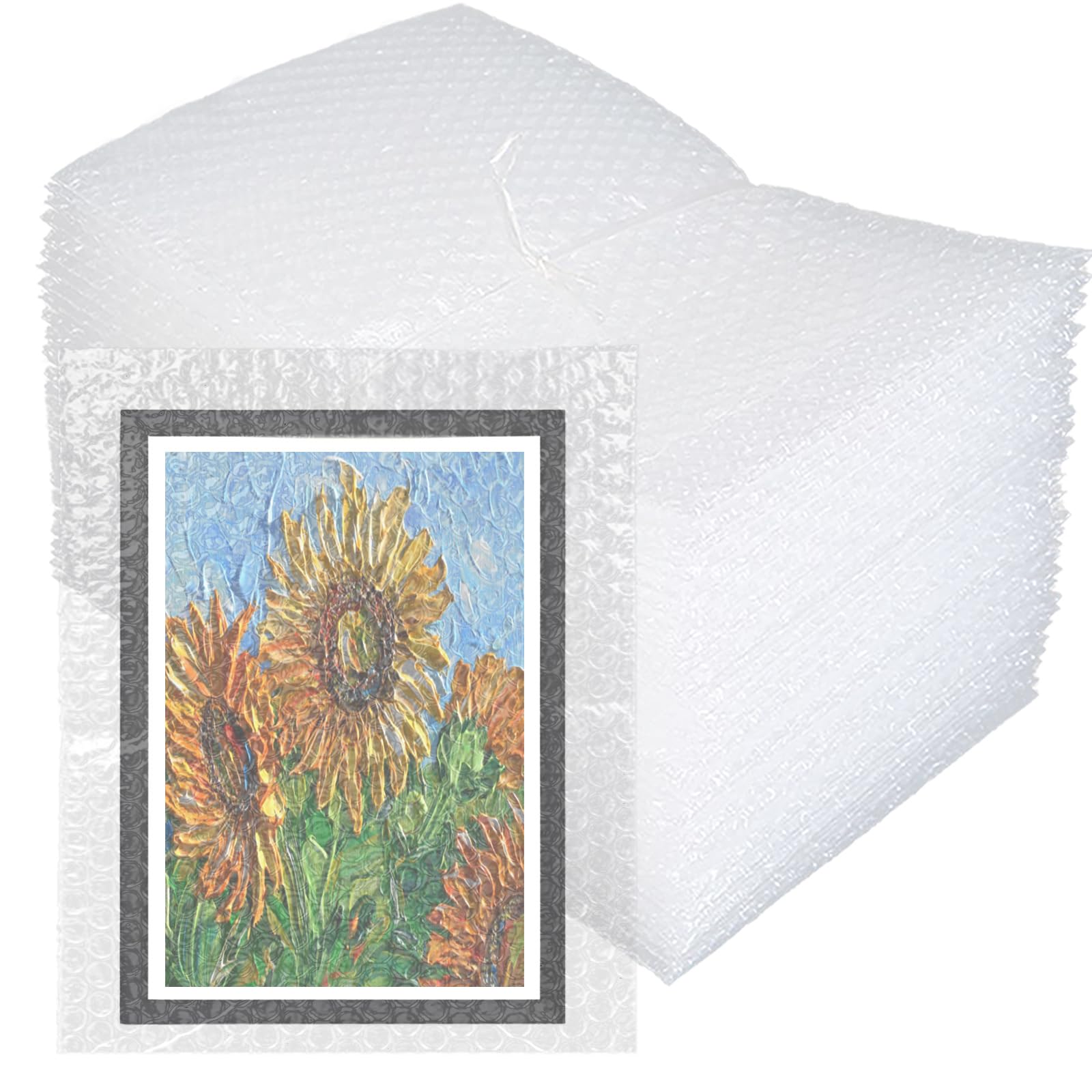 50 Pcs Clear Bubble Pouches Bags, 6”x 8” Thickening Shockproof Foam Bags Protective Bubble Bag Wrap Double Walled Bubble Out Bags for Moving, Shipping