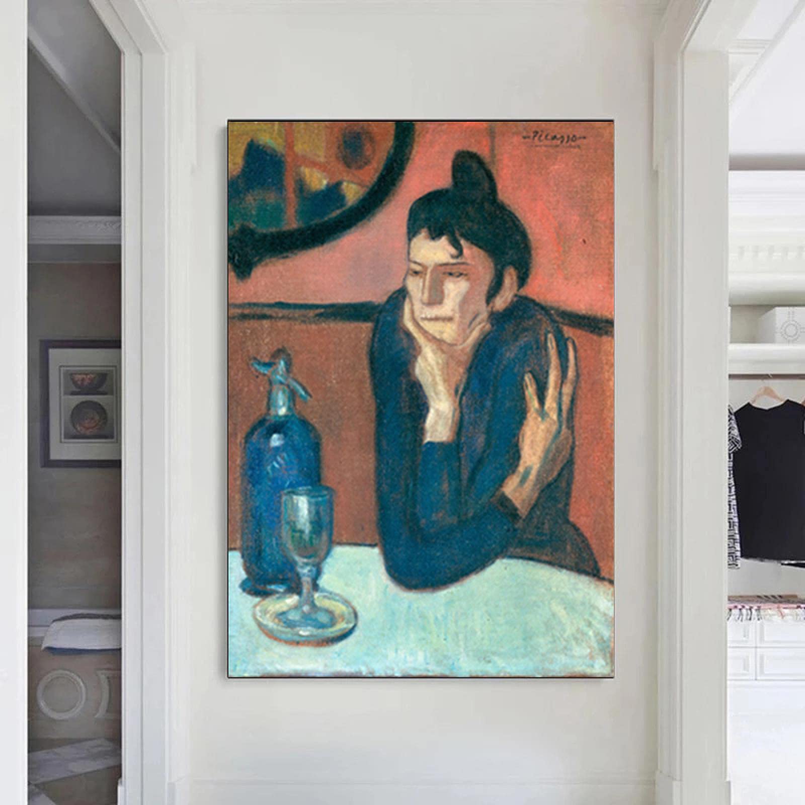 Amazon.co.jp: アブサンを飲む女ピカソ世界的に有名なアートポスター壁