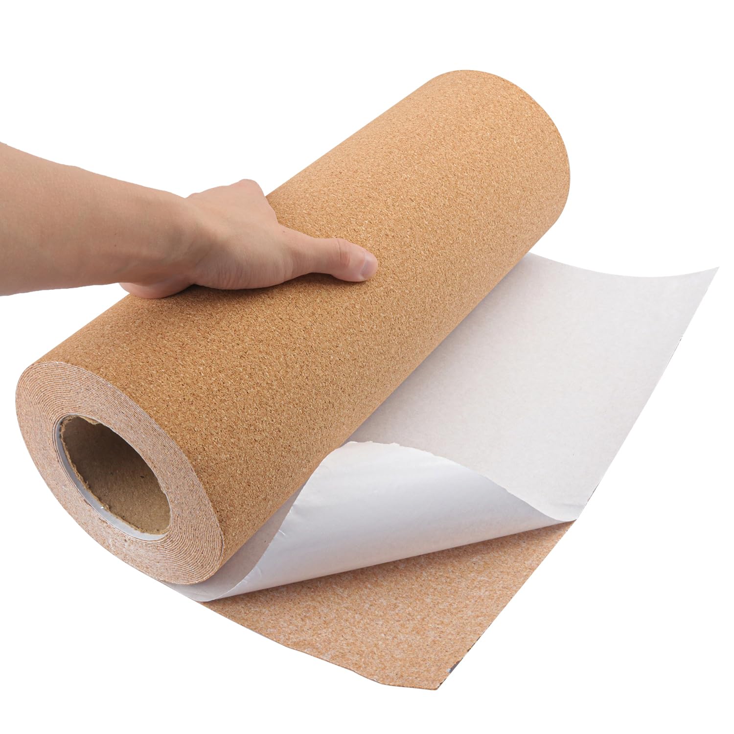 Yiksonyo 26 FT Length Self Adhesive Cork Roll, 16 Inch Width Self-Adhesive Cork Board Roll for Crafts, Home, and Office Decor, Easy to Use and Durable