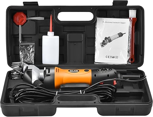 Miniatura 3 de Tijeras eléctricas de oveja de 500 W cortadora profesional de ovejas con 6 velocidades tijeras eléctricas de cabra para ovejas cabras ganado ganado